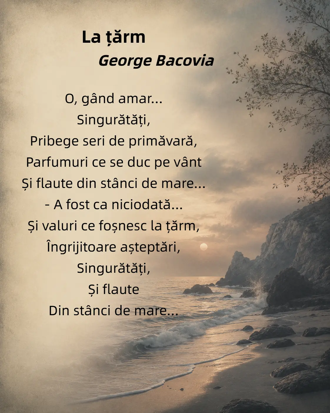 George Bacovia La Țărm