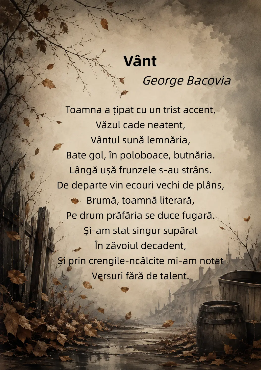 George Bacovia – Vânt