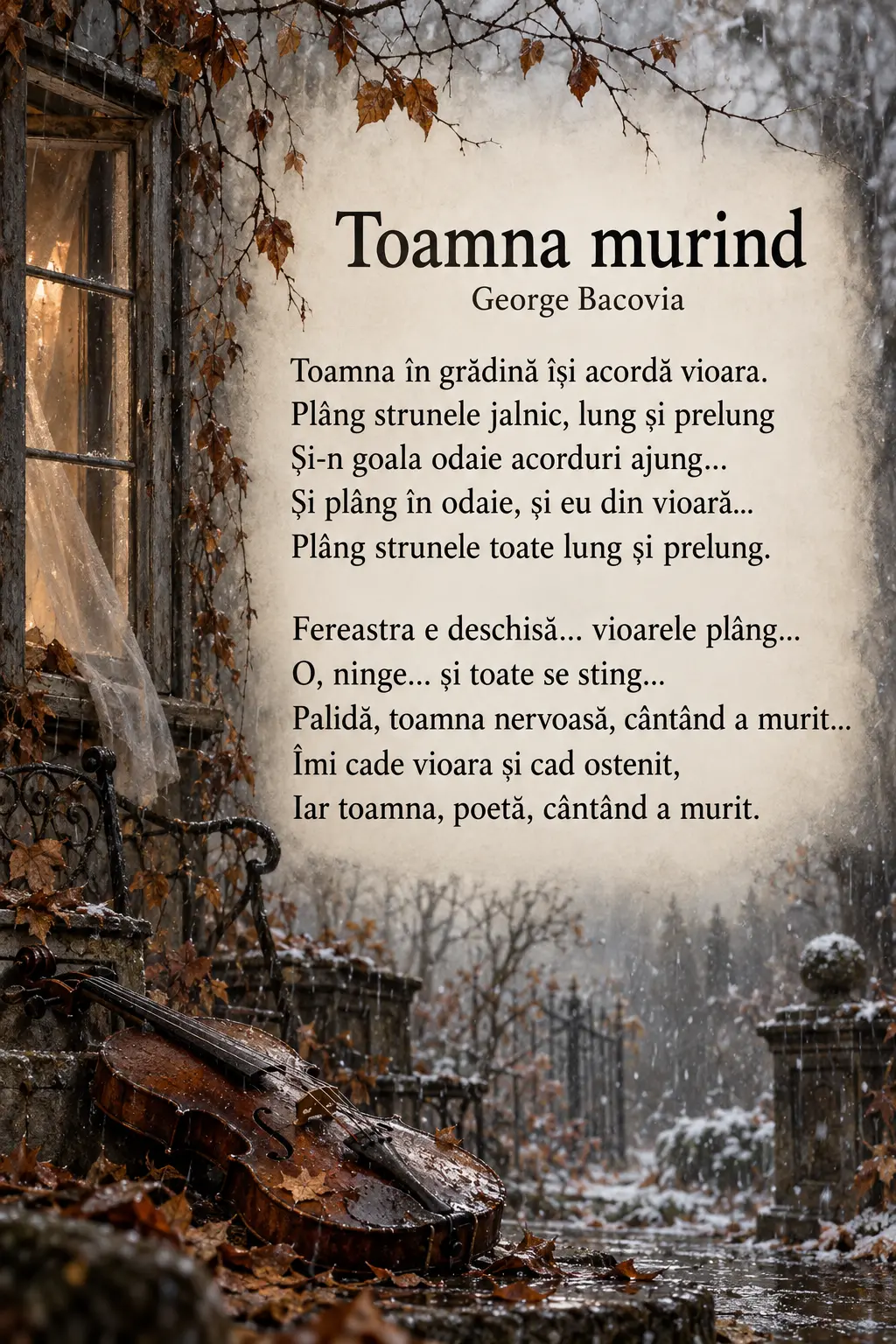 Bacovia toamna murind